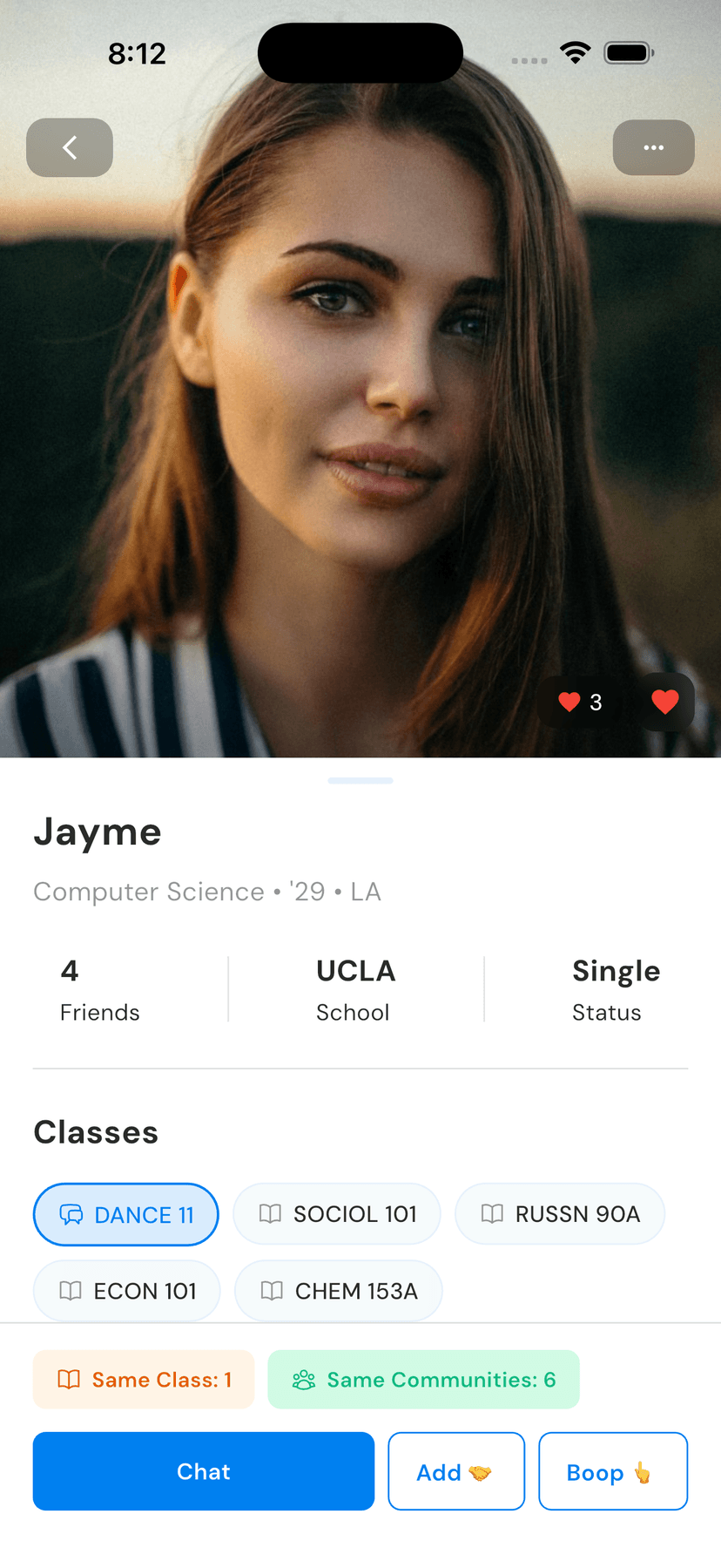 Peek at a profile